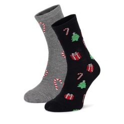 Zestaw 2 par wysokich skarpet męskich Lasocki. Szare skarpety Lasocki, bez wzorów. Za 29.99 zł.