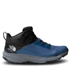 Trekkingi The North Face. Niebieskie botki sznurowane The North Face, bez wzorów, bez obcasa, bez zapięcia. Za 559.99 zł.