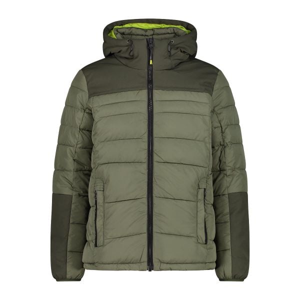 Kurtka z kapturem CMP Feel Warm Flock. Zielone kurtki CMP, xl, bez wzorów, z poliesteru, z kapturem. Za 596.90 zł.