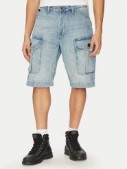 G-Star Raw Szorty jeansowe Bend 3D Cargo D26528-D788 H119 Błękitny Relaxed Fit. Niebieskie szorty G-Star, m, bez wzorów, z bawełny, retro. Za 307.99 zł.