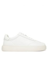 Guess Sneakersy FMFPLA LEA12 Biały. Białe buty sportowe casual Guess, z aplikacjami, ze skóry, bez zapięcia. Za 379.99 zł.