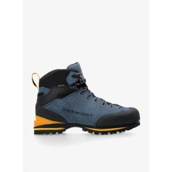 Buty do raków półautomatycznych męskie Garmont Ascent GTX. Niebieskie buty trekkingowe Garmont, bez wzorów, z materiału, za kostkę, bez zapięcia. Za 828.99 zł.