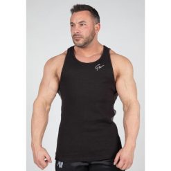 Prążkowany podkoszulek Gorilla Wear Richmond. Czarne podkoszulki GORILLA WEAR, xxl, bez wzorów, z bawełny, bez ramiączek. Za 146.80 zł.