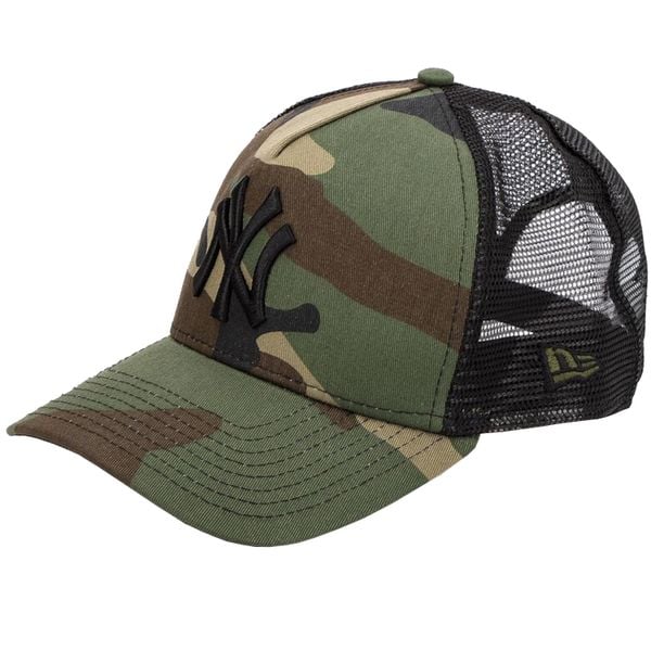 Czapka Trucker New Era MLB New York Yankees. Czarne czapki z daszkiem New Era, bez wzorów, z bawełny. Za 139.99 zł.