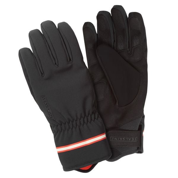Sealskinz - wodoodporne zimowe ocieplane rękawiczki rowerowe unisex. Czarne rękawiczki SEALSKINZ, na zimę, bez wzorów, z elastanu. Za 381.00 zł.