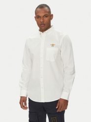 Aeronautica Militare Koszula 251CA1277CT3532 Biały Regular Fit. Białe koszule Aeronautica Militare, m, bez wzorów, z bawełny, bez kołnierzyka, bez ramiączek. Za 309.99 zł.