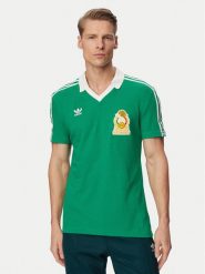 Adidas Koszulka techniczna Mexico Home Jersey 1986 JN3710 Zielony Slim Fit. Zielone t-shirty sportowe Adidas, bez wzorów, z bawełny, bez ramiączek, do piłki nożnej. Za 479.99 zł.