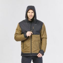 Kurtka turystyczna męska zimowa Quechua SH500 -10°C wodoodporna. Brązowe kurtki QUECHUA, na zimę, m, bez wzorów, bez kaptura. W wyprzedaży za 149.99 zł.