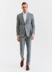 PAKO LORENTE – Szare spodnie garniturowe z wełną. Szare eleganckie spodnie Pako Lorente, s, z elastanu. Za 399.99 zł.