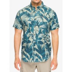 Koszula turystyczna męska Columbia Rapid Rivers Printed Short Sleeve Shirt. Niebieskie koszule Columbia, m, bez wzorów, bez kołnierzyka, bez ramiączek. Za 214.49 zł.