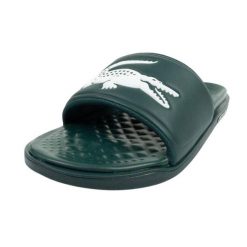Klapki Męskie Croco Dualiste. Zielone klapki LACOSTE, z gumy. Za 199.00 zł.