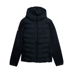 Kurtka z kapturem Superdry Storm Knit. Zielone kurtki Superdry, xl, z aplikacjami, z dżerseju, z kapturem. Za 506.65 zł.
