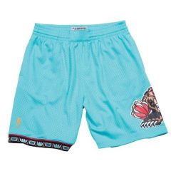 Krótki Vancouver Grizzlies nba. Niebieskie szorty Mitchell & Ness, m, bez wzorów, retro. Za 395.00 zł.