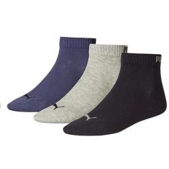 Puma Skarpety Quarter 3-Pack 90697813. Niebieskie skarpety Puma, bez wzorów. Za 41.99 zł.