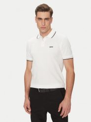 BOSS Polo Paul 50506193 Beżowy Slim Fit. Brązowe koszulki polo Boss, m, bez wzorów, z bawełny, bez kołnierzyka, bez ramiączek. Za 259.99 zł.