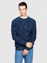 Sisley Sweter 117GT102V Granatowy Regular Fit. Niebieskie swetry rozpinane Sisley, m, bez wzorów, z bawełny, bez kołnierzyka, bez ramiączek. Za 269.99 zł.
