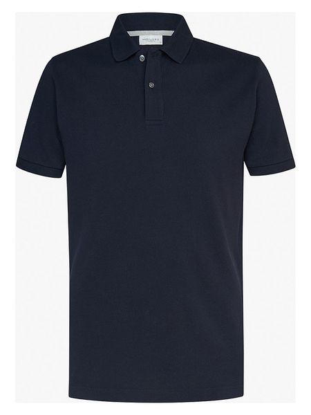 PROFUOMO Koszulka polo w kolorze granatowym rozmiar: M. Niebieskie koszulki polo PROFUOMO, m, bez wzorów, z bawełny, bez kołnierzyka, bez ramiączek. Za 165.55 zł.
