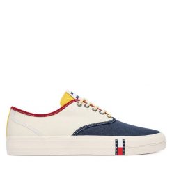 Tenisówki Tommy Hilfiger. Białe trampki Tommy Hilfiger, m, bez wzorów, bez zapięcia. Za 369.99 zł.