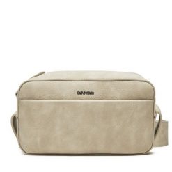 Saszetka Calvin Klein. Brązowe saszetki i nerki CALVIN KLEIN, bez wzorów, z nubiku. Za 299.99 zł.