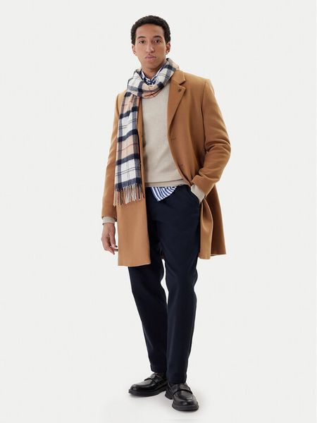 Tommy Hilfiger Płaszcz wełniany MW0MW40768 Brązowy Regular Fit. Brązowe płaszcze Tommy Hilfiger, na zimę, m, bez wzorów, z wełny, bez kaptura. Za 1,799.00 zł.