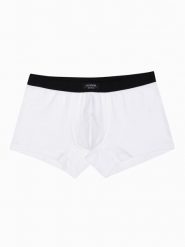 Bokserki męskie bawełniane - białe U286 - XXL. Białe bokserki Ombre Clothing, m, bez wzorów, z bawełny. Za 17.99 zł.