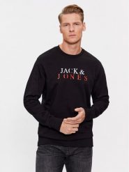Jack&Jones Bluza 12244404 Czarny Standard Fit. Czarne bluzy Jack&Jones, m, bez wzorów, z bawełny, bez kaptura. Za 109.99 zł.