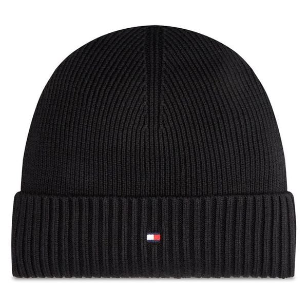Czapka Tommy Hilfiger. Czarne czapki zimowe Tommy Hilfiger, bez wzorów. Za 151.99 zł.