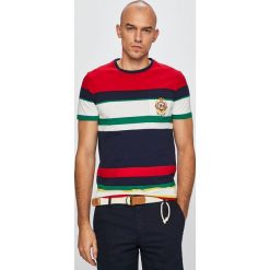 Polo Ralph Lauren - T-shirt. Szare koszulki polo marki Polo Ralph Lauren, z aplikacjami, z bawełny, bez kołnierzyka, bez ramiączek. Za 339.90 zł.
