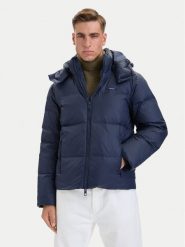 Calvin Klein Kurtka puchowa LV04LH503G Granatowy Regular Fit. Niebieskie kurtki CALVIN KLEIN, m, bez wzorów, z puchu, bez kaptura. Za 1,099.00 zł.