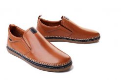 MANITU 630744-21 tan, półbuty/mokasyny męskie. Brązowe eleganckie półbuty Manitu, bez wzorów, ze skóry, bez obcasa, bez zapięcia. Za 331.42 zł.