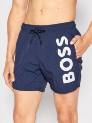 Boss Szorty kąpielowe Octopus 50469602 Granatowy Regular Fit. Niebieskie kąpielówki Boss, m, bez wzorów, z syntetyku. Za 549.99 zł.