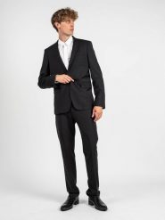 Les Hommes Garnitur "Classic City" | LKW100 312U | Classic City Suit | Mężczyzna | Czarny. Czarne garnitury Les Hommes, m, bez wzorów, z lycry. W wyprzedaży za 1,899.00 zł.