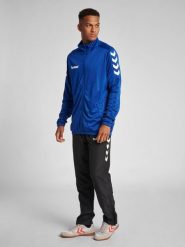 Bluza sportowa dla dorosłych Hummel Core Poly Jacket. Niebieskie bluzy bez kaptura Hummel, m, bez wzorów, z materiału, bez kaptura. Za 60.00 zł.