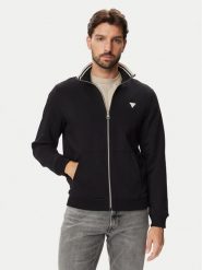 Guess Bluza M6BQ52 K6169 Czarny Slim Fit. Czarne bluzy Guess, m, z aplikacjami, z bawełny, bez kaptura. Za 369.99 zł.