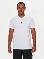 Adidas Koszulka techniczna Designed for Training IS3808 Biały Slim Fit. Białe t-shirty sportowe Adidas, bez wzorów, z syntetyku, bez ramiączek, na fitness i siłownię. Za 179.99 zł.