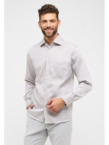 Eterna Koszula - Modern fit - w kolorze jasnobrązowym rozmiar: 40. Brązowe koszule Eterna, bez wzorów, z bawełny, bez kołnierzyka, bez ramiączek. Za 104.89 zł.