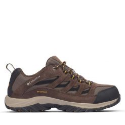 Trekkingi Columbia. Brązowe buty trekkingowe Columbia, bez wzorów, bez zapięcia. Za 259.99 zł.