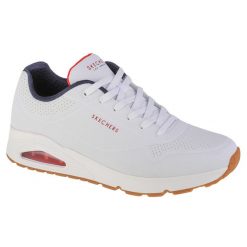 Buty sportowe Sneakersy męskie, Skechers Uno-Stand On Air. Białe buty sportowe casual Skechers, bez wzorów, z gumy, bez zapięcia. Za 419.99 zł.