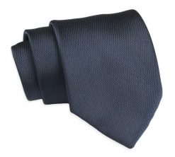 Krawat Klasyczny, Granatowy w Drobny Rzucik, Męski, Szeroki 8 cm, Elegancki -CHATTIER. Niebieskie krawaty i muchy Chattier, bez wzorów, z poliesteru. Za 49.00 zł.