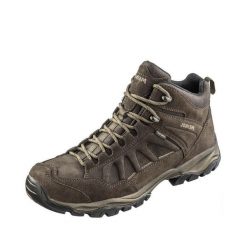 Buty trekkingowe męskie Nebraska Mid z membraną Gore - Tex. Brązowe buty trekkingowe MEINDL, bez wzorów, z gore-texu, bez zapięcia. Za 846.70 zł.
