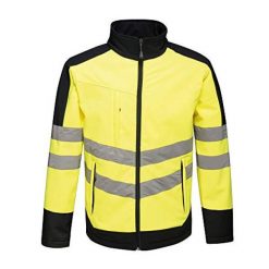 Kurtka Softshellowa Unisex Dla Dorosłych HiVis Odblaskowy Materiał. Brązowe kurtki Regatta, xl, bez wzorów, z materiału, bez kaptura. Za 279.99 zł.