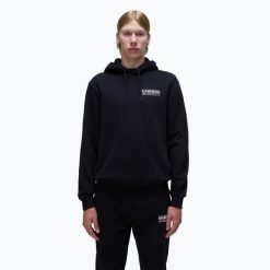 Bluza męska Napapijri B-Kasba Hint. Czarne bluzy Napapijri, m, bez wzorów, bez kaptura. W wyprzedaży za 358.35 zł.