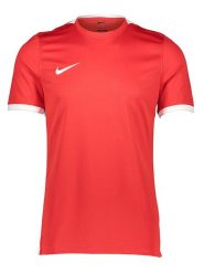 Nike Koszulka piłkarska w kolorze czerwono-białym rozmiar: XXL. Białe t-shirty sportowe Nike, bez wzorów, z materiału, bez ramiączek, outdoorowe. Za 48.39 zł.