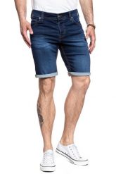 SPODENKI MUSTANG Chicago Short DENIM BLUE 1008363 5000 982. Niebieskie szorty Mustang, m, bez wzorów, z denimu. Za 169.99 zł.