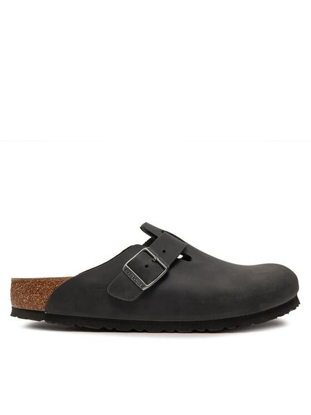 Birkenstock Klapki Boston Bs 0059461 Czarny. Czarne klapki Birkenstock, z nubiku. Za 499.00 zł.