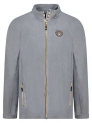 Geographical Norway Kurtka polarowa "Tugim" w kolorze szarym rozmiar: S. Szare kurtki Geographical Norway, s, z aplikacjami, z materiału, bez kaptura. Za 83.62 zł.