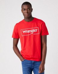WRANGLER FRAME LOGO TEE MĘSKI T-SHIRT KOSZULKA W70JD3X47 112320763. T-shirty Wrangler, m, bez wzorów, bez kołnierzyka, bez ramiączek. Za 69.99 zł.