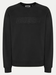 Guess Bluza Z4YQ16 KAIJ1 Czarny Regular Fit. Czarne bluzy Guess, m, z aplikacjami, z bawełny, bez kaptura. Za 295.00 zł.