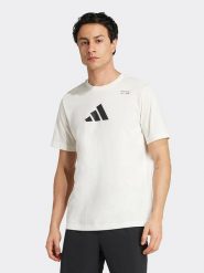 Adidas Koszulka funkcyjna w kolorze białym rozmiar: XL. Białe t-shirty sportowe Adidas, bez wzorów, bez ramiączek, outdoorowe. Za 110.81 zł.