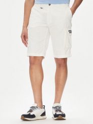 Aeronautica Militare Szorty materiałowe 251BE066CT1122 Biały Regular Fit. Białe szorty Aeronautica Militare, m, bez wzorów, z bawełny. Za 559.99 zł.